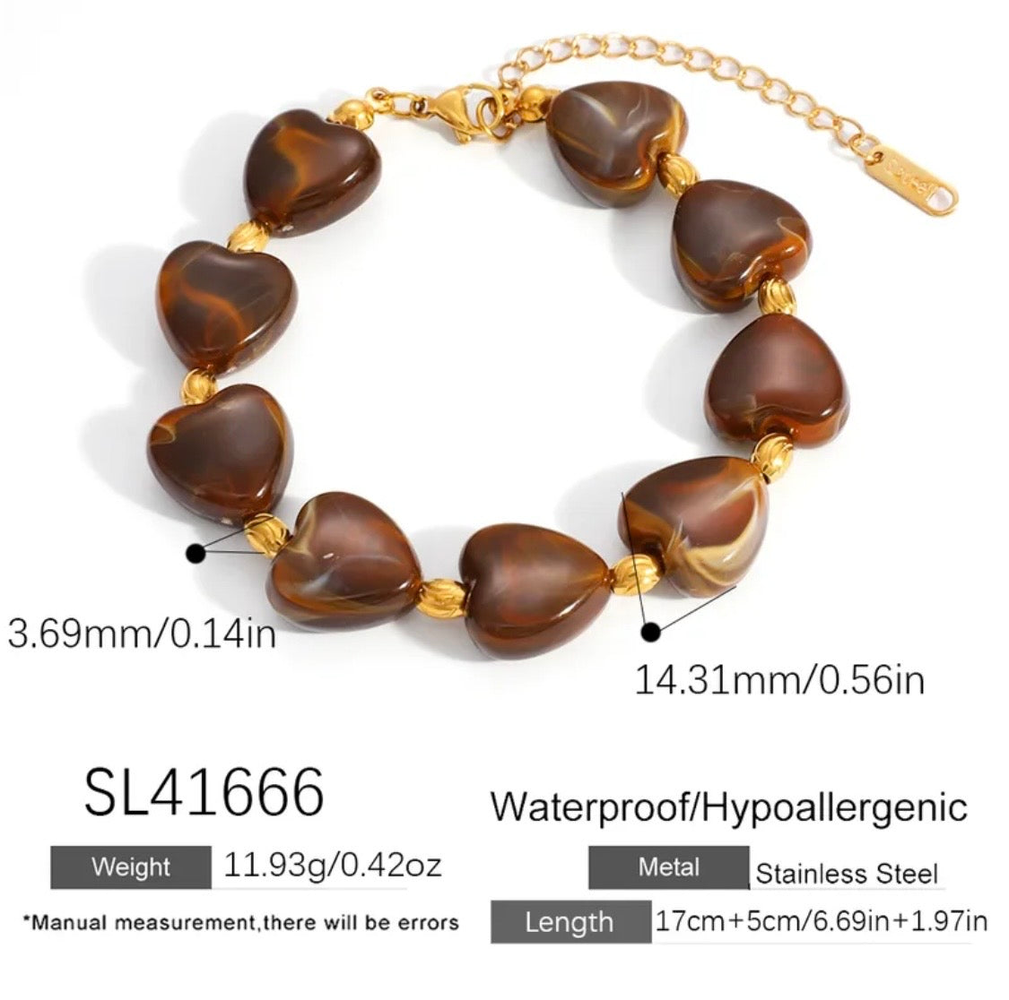 Brown Necklace Bracelet and Necklace Set