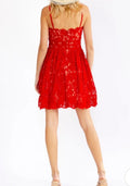 Red Lace Mini Dress