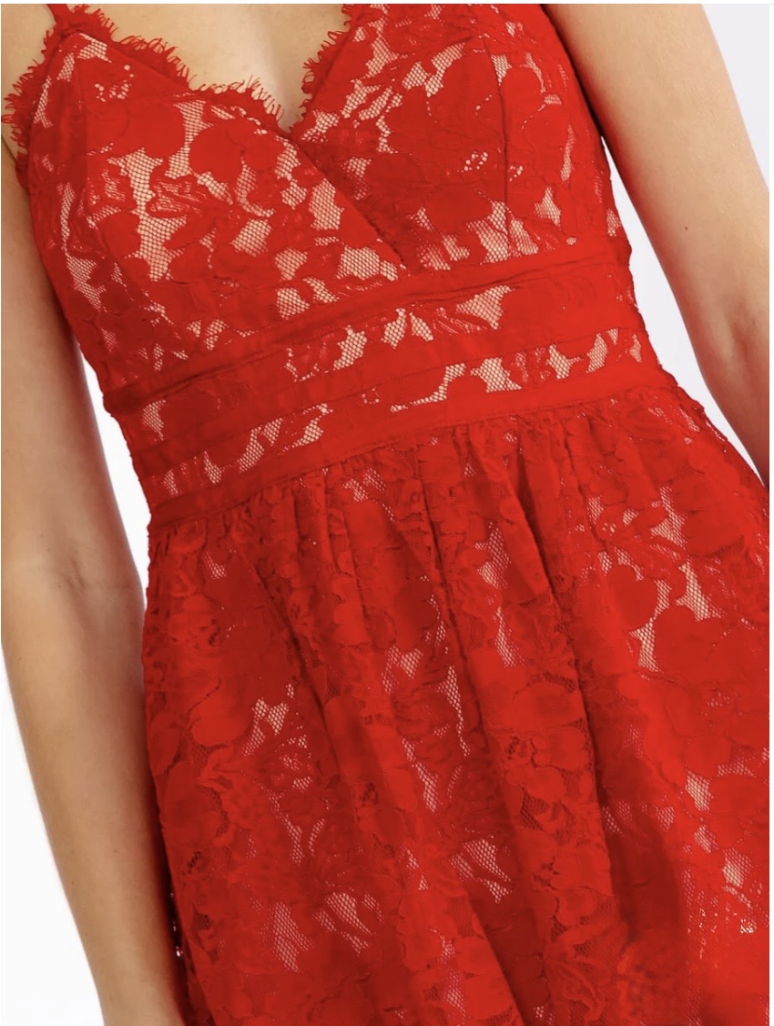 Red Lace Mini Dress